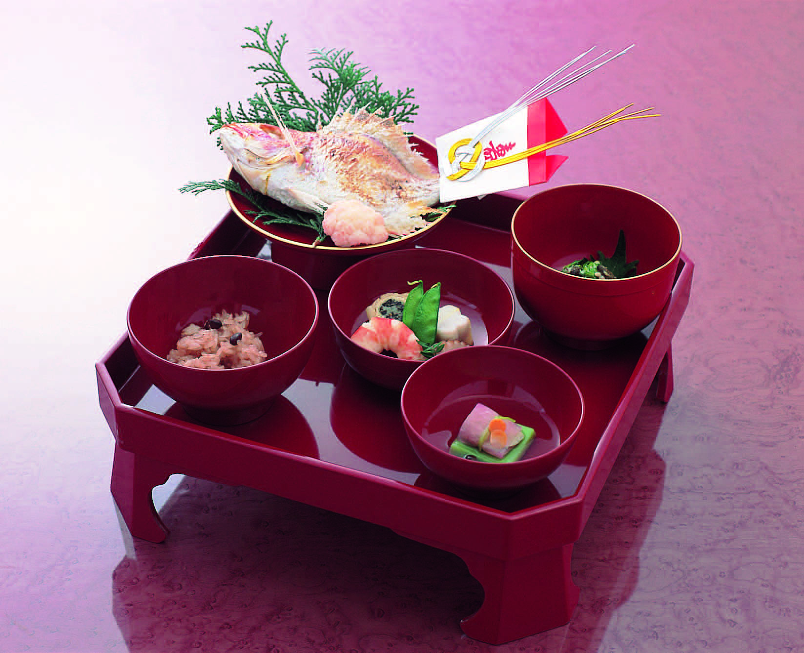 お食い初め膳（男子用） | かぐらざか厨房：川西市の仕出し弁当